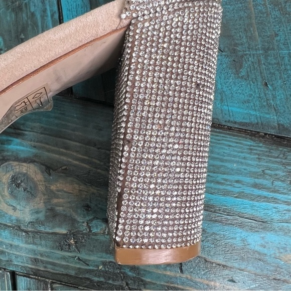 Jeffrey Campbell Lindsay Rhinestone Ankle Strap Sandals Size 8.5 Glam Feminine - Picture 8 of 16